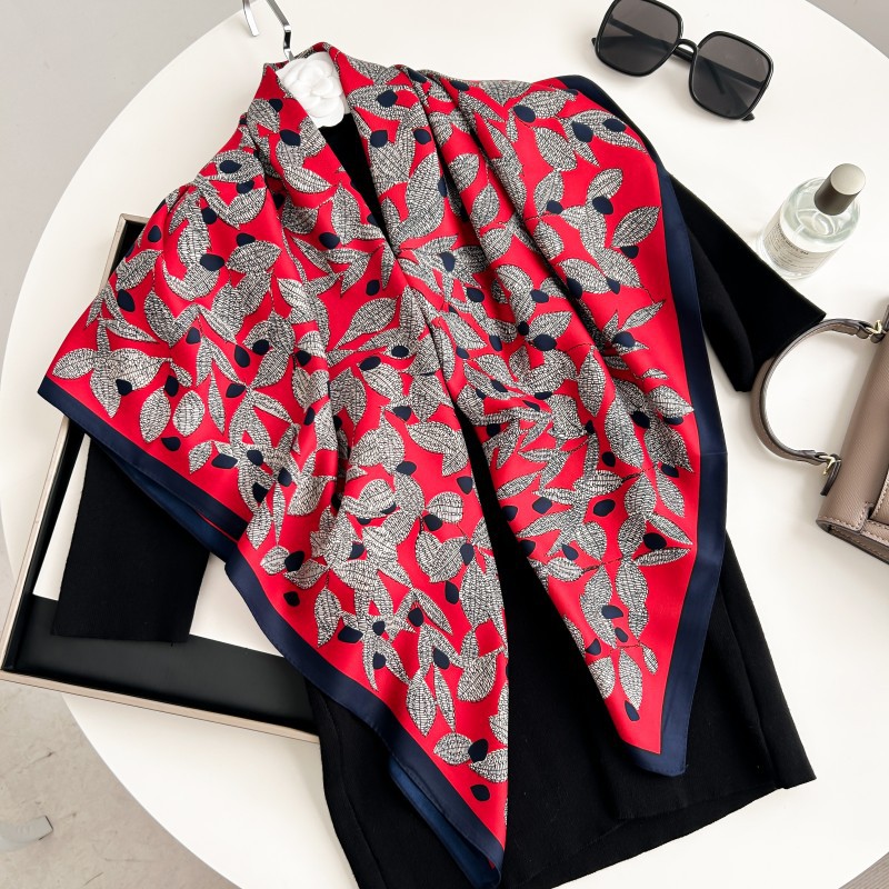 Scarf Silk Square - Квадратный платок 90 см, высококачественная бандана,