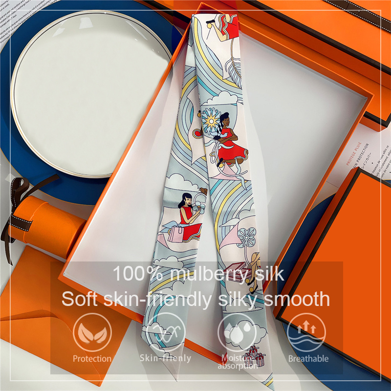 Ascot Neck Scarf - Женский шарф из 100% тутового шелка