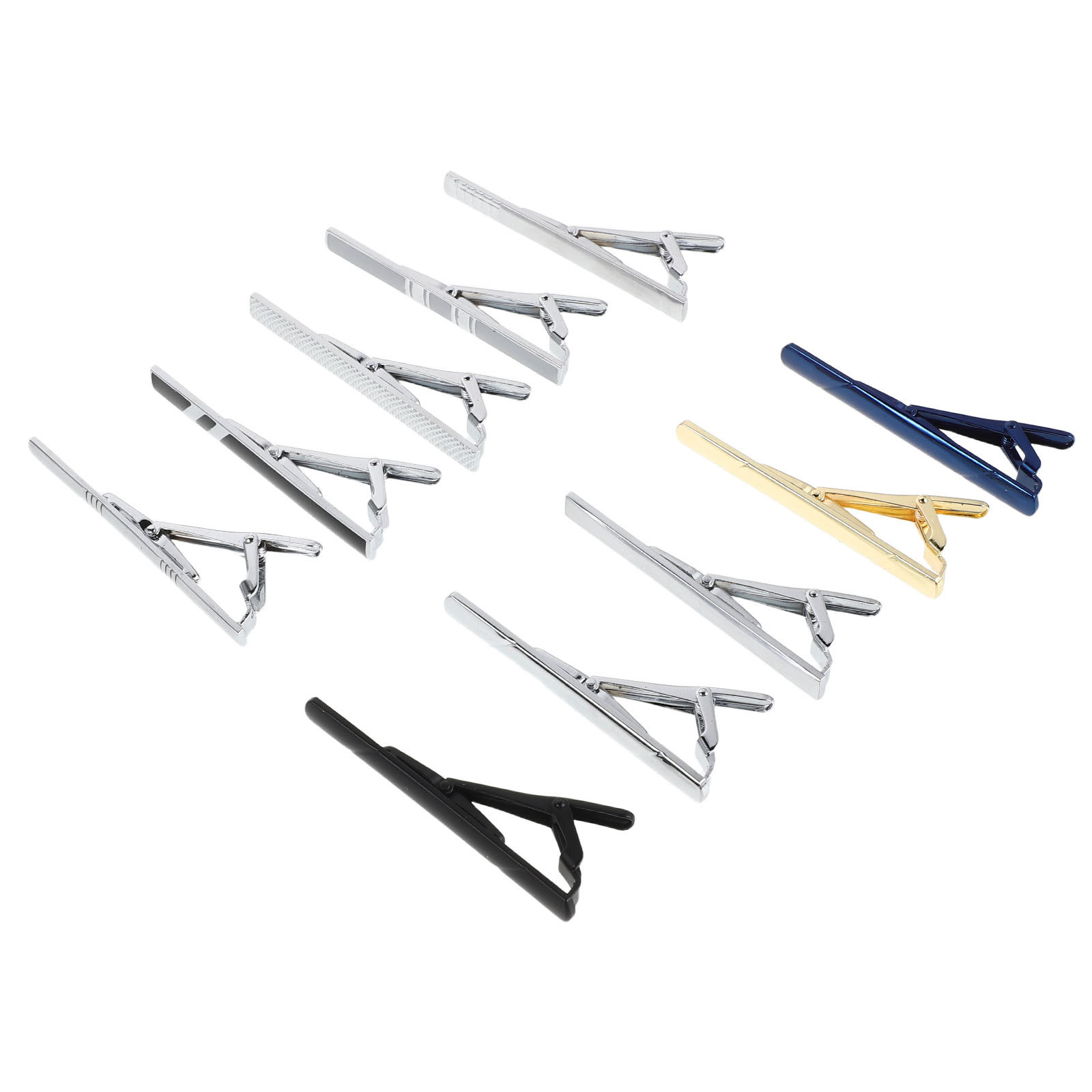 Tie Bar Set Gift - Набор из 10 зажимов для галстука,