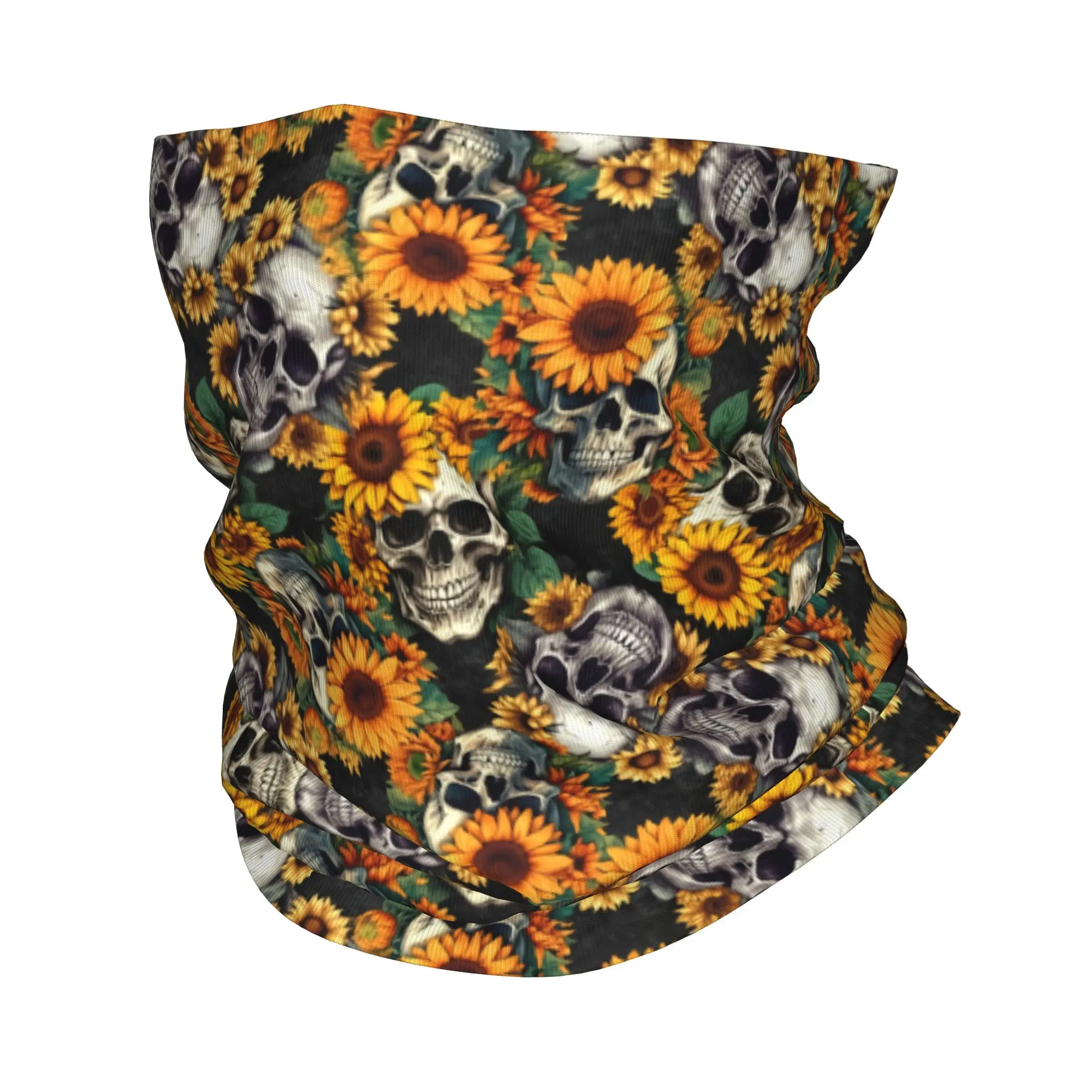 Neck Warmer Tube - Новая готическая бандана-снуд с подсолнухами и