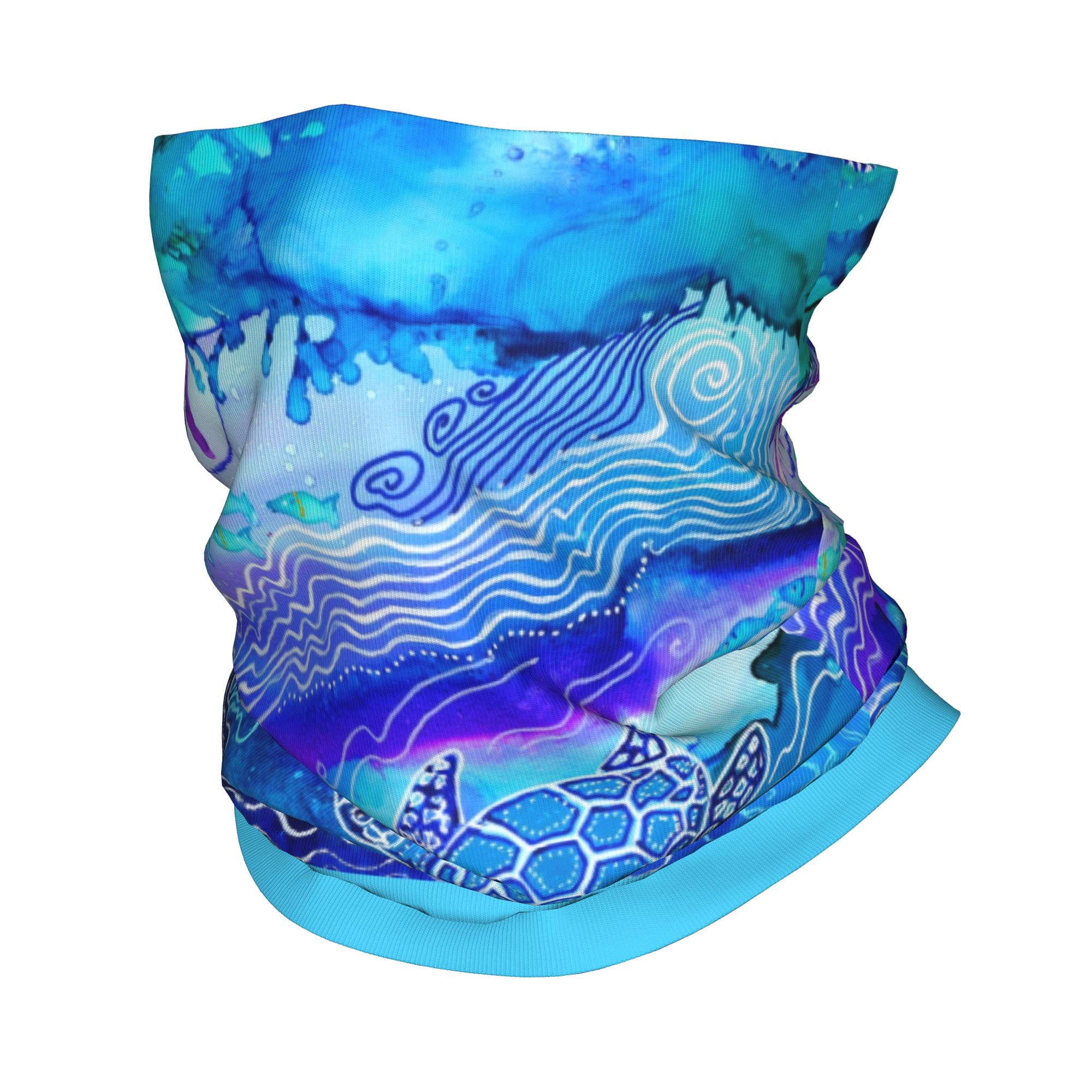 Neck Warmer Tube - Многофункциональный зимний шарф-труба/бафф с принтом морской
