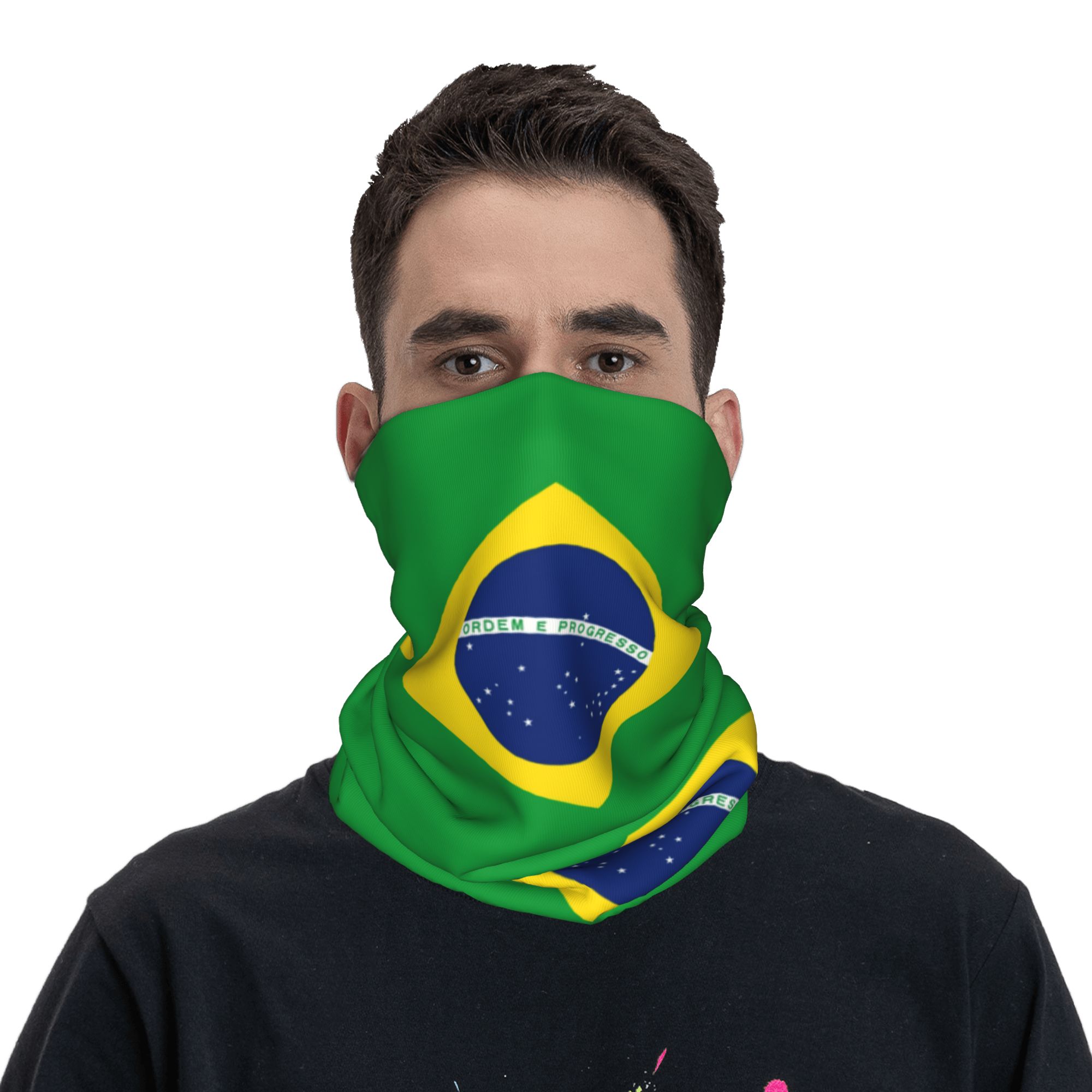 Бандана с флагом Бразилии на з – обзор и цена Neck Warmer Tube