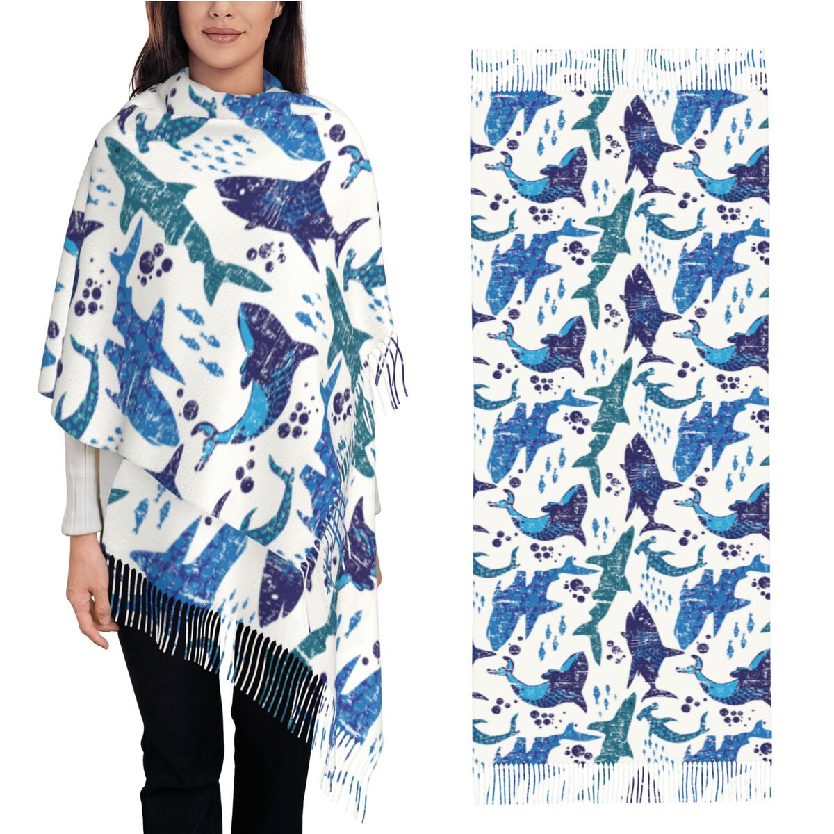 Шарф с подводным миром в виде  – обзор и цена Pashmina Wrap Large