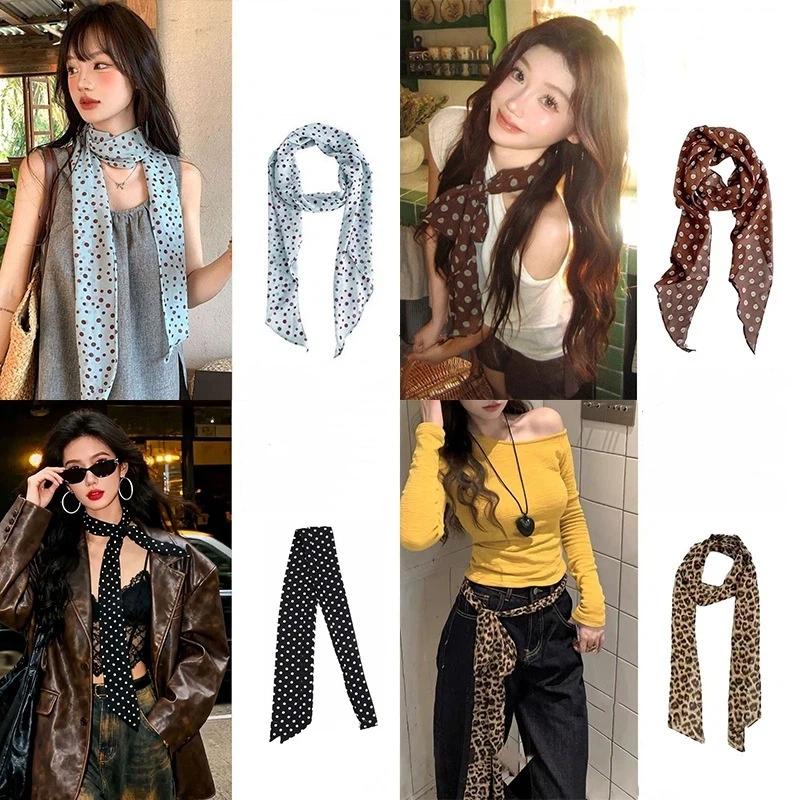 Шелковый шарф в горошек с цвет – обзор и цена Ascot Neck Scarf