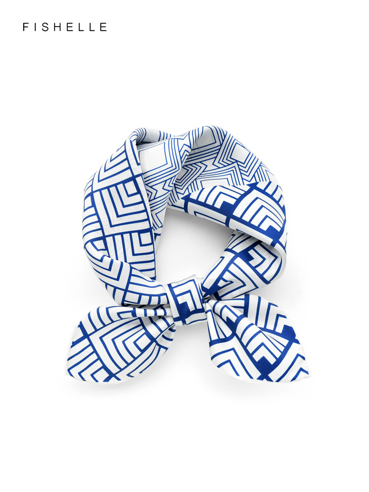 Женский саржевый шарф с геомет – обзор и цена Ascot Neck Scarf
