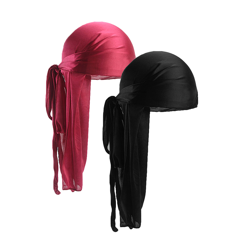 2 шт. Шелковистые атласные Dur – обзор и цена Bandana Doo Rag
